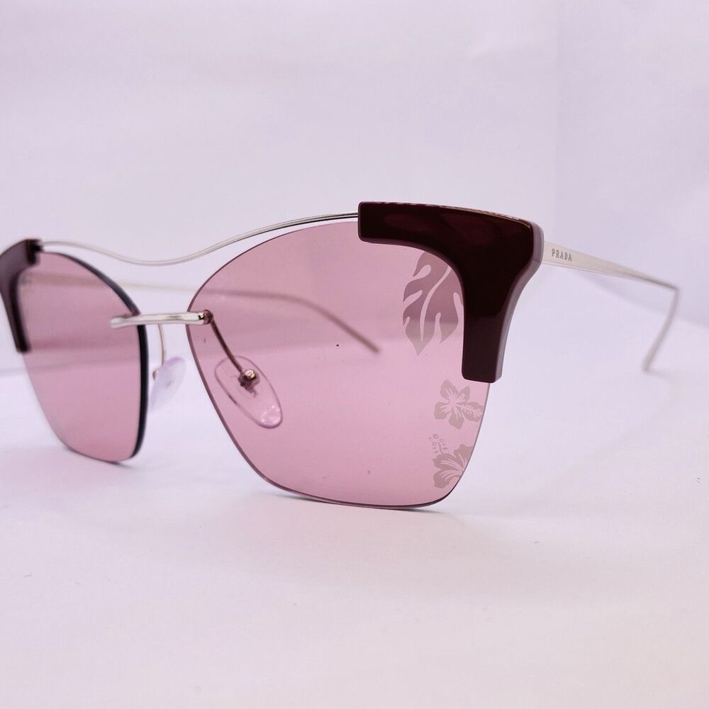 Prada Authentic Sunglasses SPR 21U A88-239 57 [] 13 140 Silver Maroon